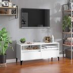 Meuble TV Blanc et Noir - 100 cm-Mon Meuble TV-2