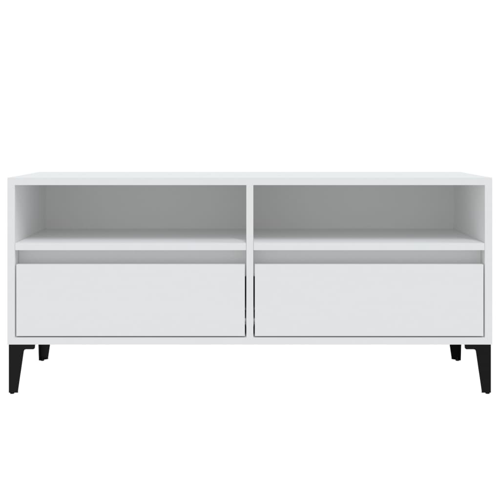 Meuble TV Blanc et Noir - 100 cm-Mon Meuble TV-6