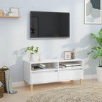 Meuble TV Blanc et Pieds en Eucalyptus - 150 cm-Mon Meuble TV-100 cm-1-34.5 cm-11