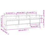 Meuble TV Blanc et Pieds en Eucalyptus - 150 cm-Mon Meuble TV-150 cm-1-30 cm-10
