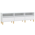 Meuble TV Blanc et Pieds en Eucalyptus - 150 cm-Mon Meuble TV-150 cm-1-30 cm-2