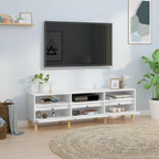 Meuble TV Blanc et Pieds en Eucalyptus - 150 cm-Mon Meuble TV-150 cm-1-30 cm-3