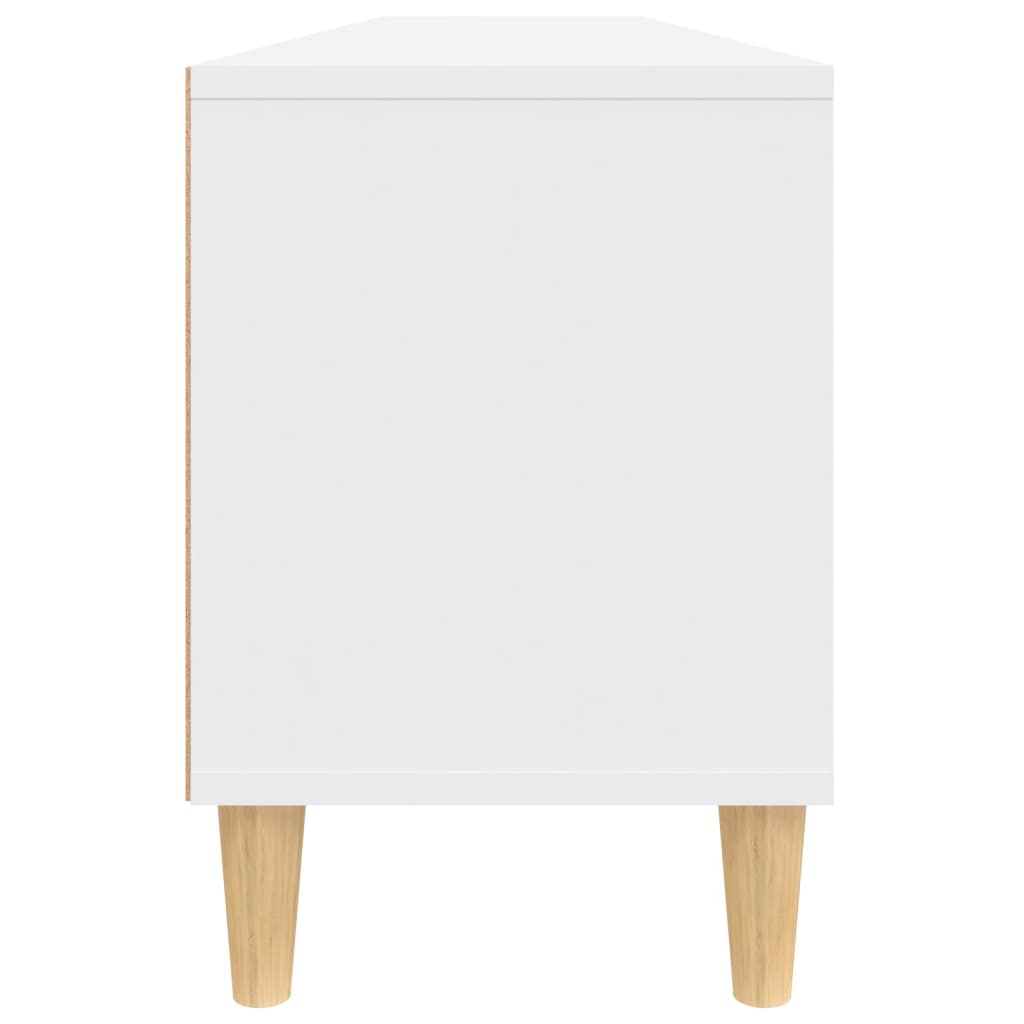 Meuble TV Blanc et Pieds en Eucalyptus - 150 cm-Mon Meuble TV-150 cm-1-30 cm-8