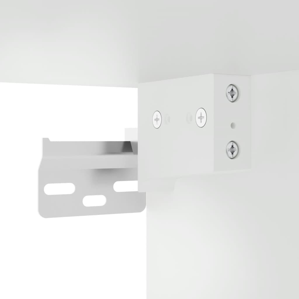 Meuble TV Blanc LED Mural - 30 cm-Mon Meuble TV-30 cm-30 cm-1-12