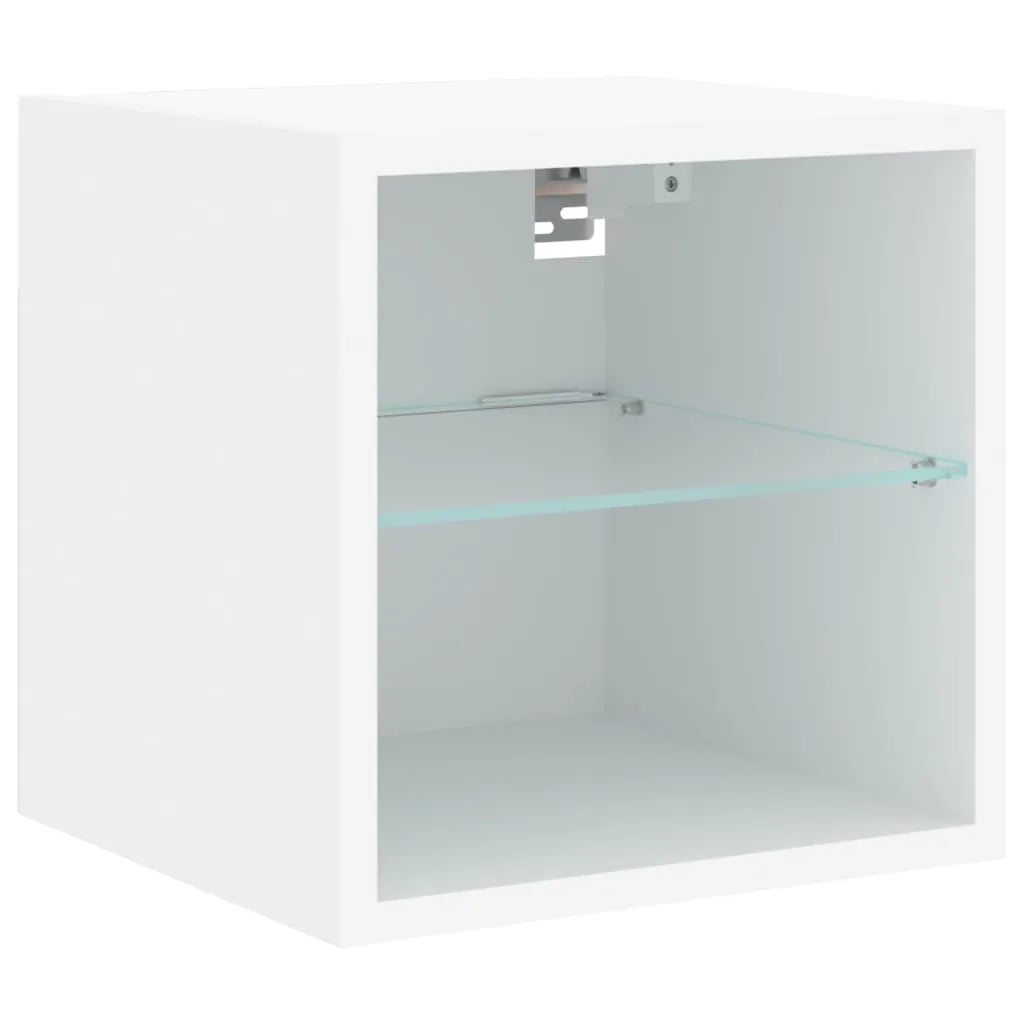 Meuble TV Blanc LED Mural - 30 cm-Mon Meuble TV-30 cm-30 cm-1-7
