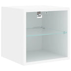 Meuble TV Blanc LED Mural - 30 cm-Mon Meuble TV-30 cm-30 cm-1-7