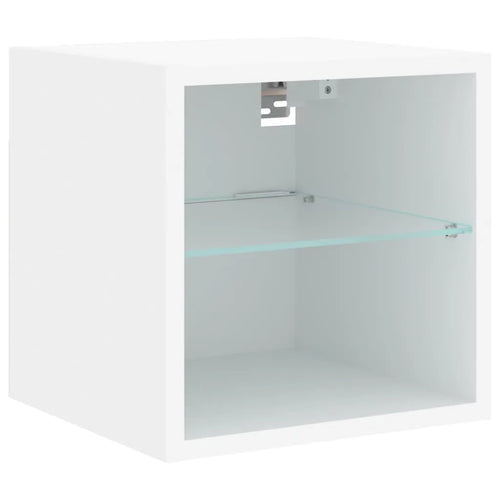 Meuble TV Blanc LED Mural - 30 cm-Mon Meuble TV-30 cm-30 cm-1-7