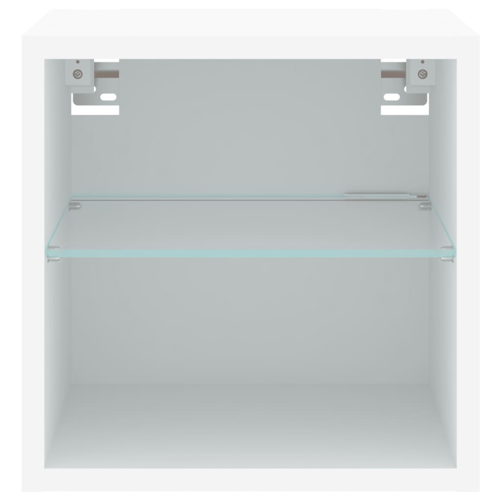 Meuble TV Blanc LED Mural - 30 cm-Mon Meuble TV-30 cm-30 cm-1-8