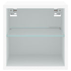 Meuble TV Blanc LED Mural - 30 cm-Mon Meuble TV-30 cm-30 cm-1-8