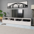 Meuble TV Blanc Mat en Bois d'Ingénierie - 2 Pièces-Mon Meuble TV-Blanc-2-2