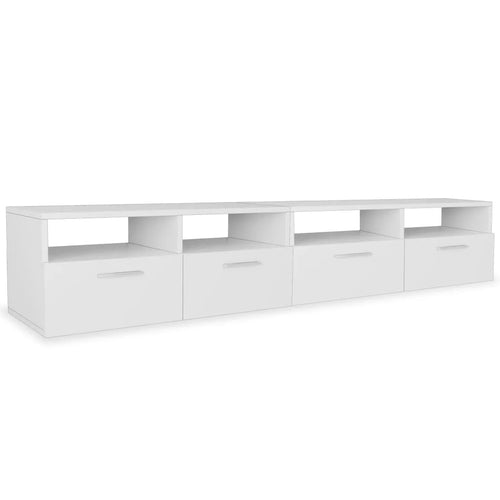 Meuble TV Blanc Mat en Bois d'Ingénierie - 2 Pièces-Mon Meuble TV-Chêne-2-1
