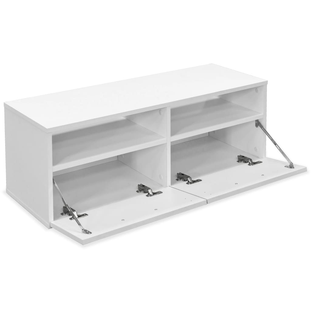 Meuble TV Blanc Mat en Bois d'Ingénierie - 2 Pièces-Mon Meuble TV-Chêne-2-4