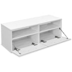 Meuble TV Blanc Mat en Bois d'Ingénierie - 2 Pièces-Mon Meuble TV-Chêne-2-4