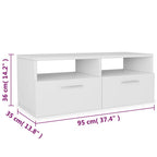 Meuble TV Blanc Mat en Bois d'Ingénierie - 2 Pièces-Mon Meuble TV-Chêne-2-6