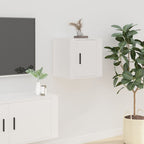 Meuble TV Blanc Mat et Bois - 2 Pièces-Mon Meuble TV-Blanc-1-40 x 34.5 x 40 cm-27