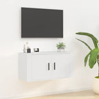 Meuble TV Blanc Mat et Bois - 2 Pièces-Mon Meuble TV-Blanc-1-80 x 34.5 x 40 cm-48