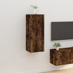 Meuble TV Blanc Mat et Bois - 2 Pièces-Mon Meuble TV-Chêne fumé-1-40 x 34.5 x 100 cm-21