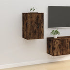 Meuble TV Blanc Mat et Bois - 2 Pièces-Mon Meuble TV-Chêne fumé-1-40 x 34.5 x 60 cm-33