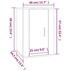 Meuble TV Blanc Mat et Bois - 2 Pièces-Mon Meuble TV-Chêne fumé-2-40 x 34.5 x 60 cm-12
