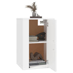 Meuble TV Blanc Mat et Bois - 2 Pièces-Mon Meuble TV-Chêne fumé-2-40 x 34.5 x 60 cm-3