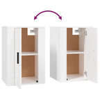 Meuble TV Blanc Mat et Bois - 2 Pièces-Mon Meuble TV-Chêne fumé-2-40 x 34.5 x 60 cm-9