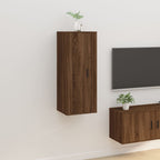 Meuble TV Blanc Mat et Bois - 2 Pièces-Mon Meuble TV-Chêne marron-1-40 x 34.5 x 100 cm-20