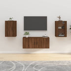 Meuble TV Blanc Mat et Bois - 2 Pièces-Mon Meuble TV-Chêne marron-2-40 x 34.5 x 60 cm-68