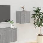 Meuble TV Blanc Mat et Bois - 2 Pièces-Mon Meuble TV-Sonoma gris-1-40 x 34.5 x 40 cm-25