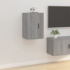 Meuble TV Blanc Mat et Bois - 2 Pièces-Mon Meuble TV-Sonoma gris-1-40 x 34.5 x 60 cm-32