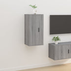 Meuble TV Blanc Mat et Bois - 2 Pièces-Mon Meuble TV-Sonoma gris-1-40 x 34.5 x 80 cm-40