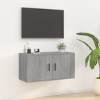 Meuble TV Blanc Mat et Bois - 2 Pièces-Mon Meuble TV-Sonoma gris-1-80 x 34.5 x 40 cm-52