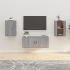 Meuble TV Blanc Mat et Bois - 2 Pièces-Mon Meuble TV-Sonoma gris-2-40 x 34.5 x 60 cm-66