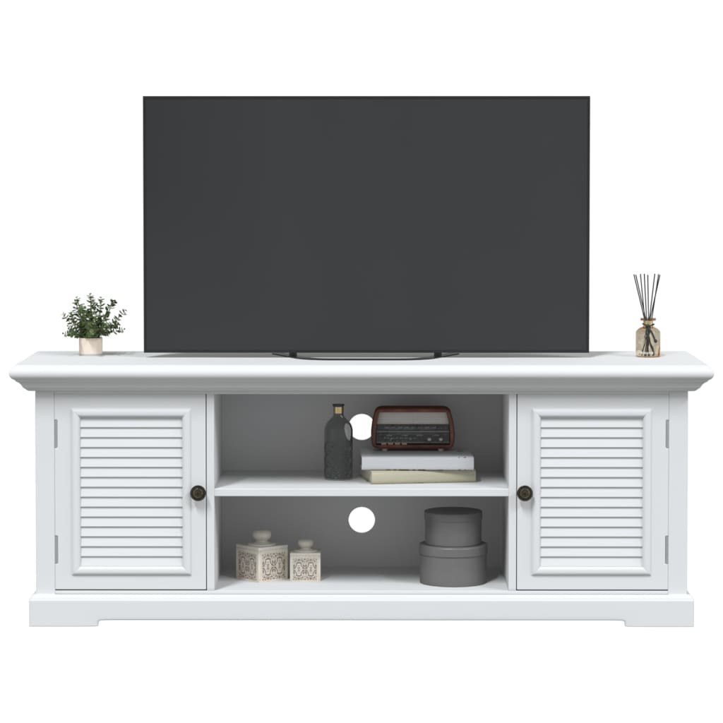 Meuble TV Blanc Naturel en Bois d'Ingénierie - 110 cm-Mon Meuble TV-1