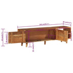 Meuble TV Bois Ancien en Acacia Massif - 140 cm-Mon Meuble TV-10