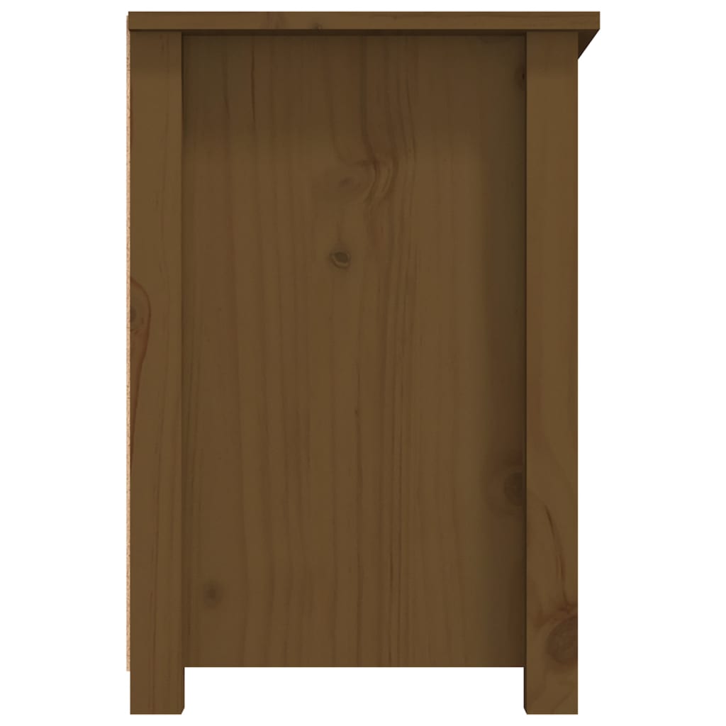 Meuble TV Bois Bas en Pin Massif - 79 cm-Mon Meuble TV-Naturel-1-8