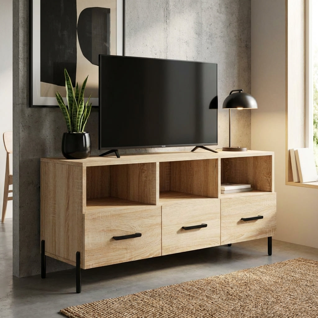 meuble-tv-bois-beige-effet-chene-et-metal-102-cm-decor