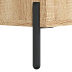 Meuble TV Bois Beige Effet Chêne et Métal - 102 cm-Mon Meuble TV-Gris béton-1-10