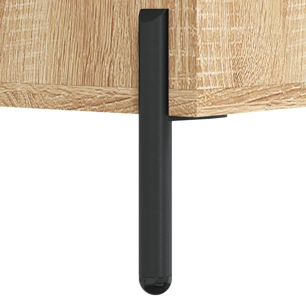 Meuble TV Bois Beige Effet Chêne et Métal - 102 cm-Mon Meuble TV-Gris béton-1-10