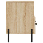 Meuble TV Bois Beige Effet Chêne et Métal - 102 cm-Mon Meuble TV-Gris béton-1-7