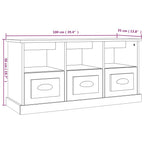 Meuble TV Bois Blanc et Noir - 100 cm-Mon Meuble TV-Blanc-8