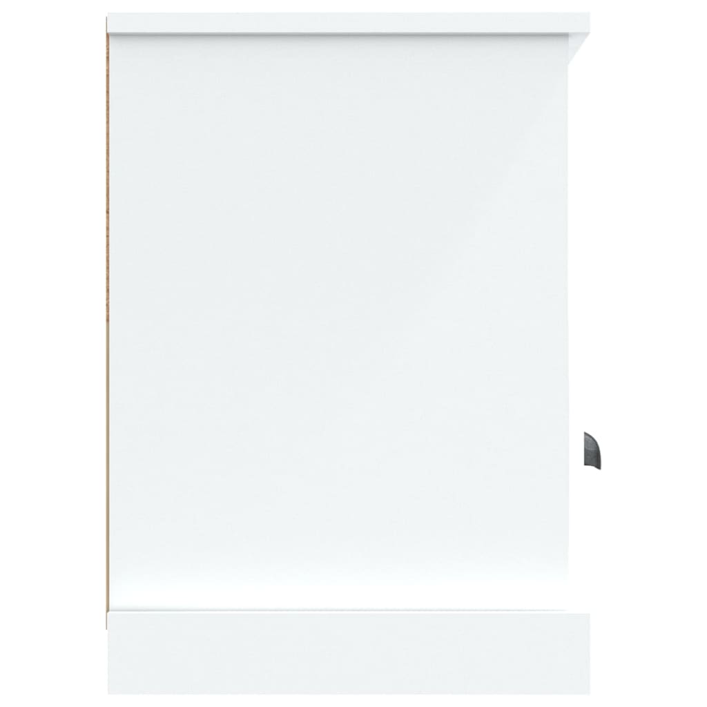 Meuble TV Bois Blanc et Noir - 100 cm-Mon Meuble TV-Blanc-9