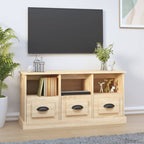 Meuble TV Bois Blanc et Noir - 100 cm-Mon Meuble TV-Chêne sonoma-13