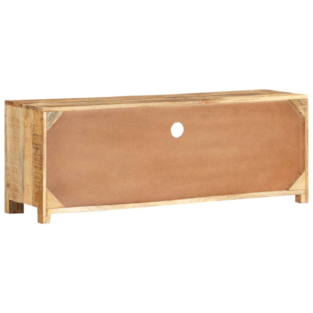 Meuble TV Bois Brut Clair en Manguier - 110 cm-Mon Meuble TV-4