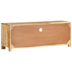 Meuble TV Bois Brut Clair en Manguier - 110 cm-Mon Meuble TV-4