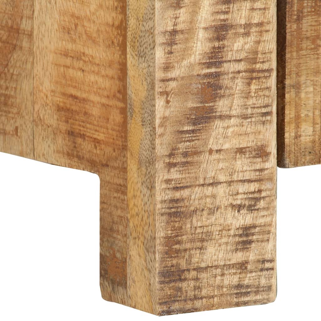 Meuble TV Bois Brut Clair en Manguier - 110 cm-Mon Meuble TV-6