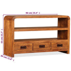 Meuble TV Bois Brut en Acacia Massif - 90 cm-Mon Meuble TV-11