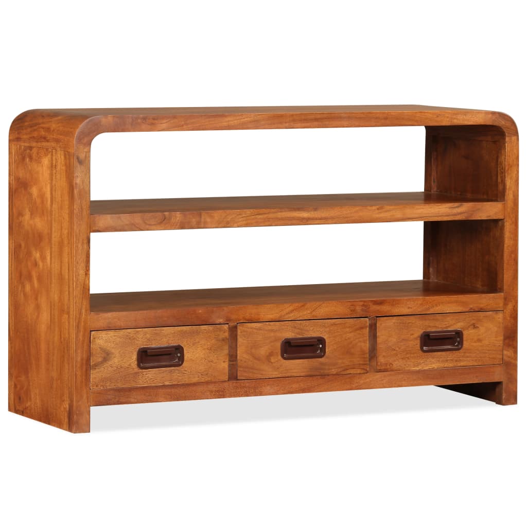 Meuble TV Bois Brut en Acacia Massif - 90 cm-Mon Meuble TV-3