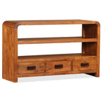 Meuble TV Bois Brut en Acacia Massif - 90 cm-Mon Meuble TV-4