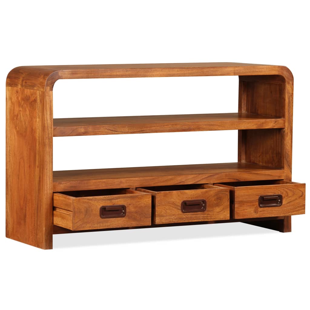 Meuble TV Bois Brut en Acacia Massif - 90 cm-Mon Meuble TV-6