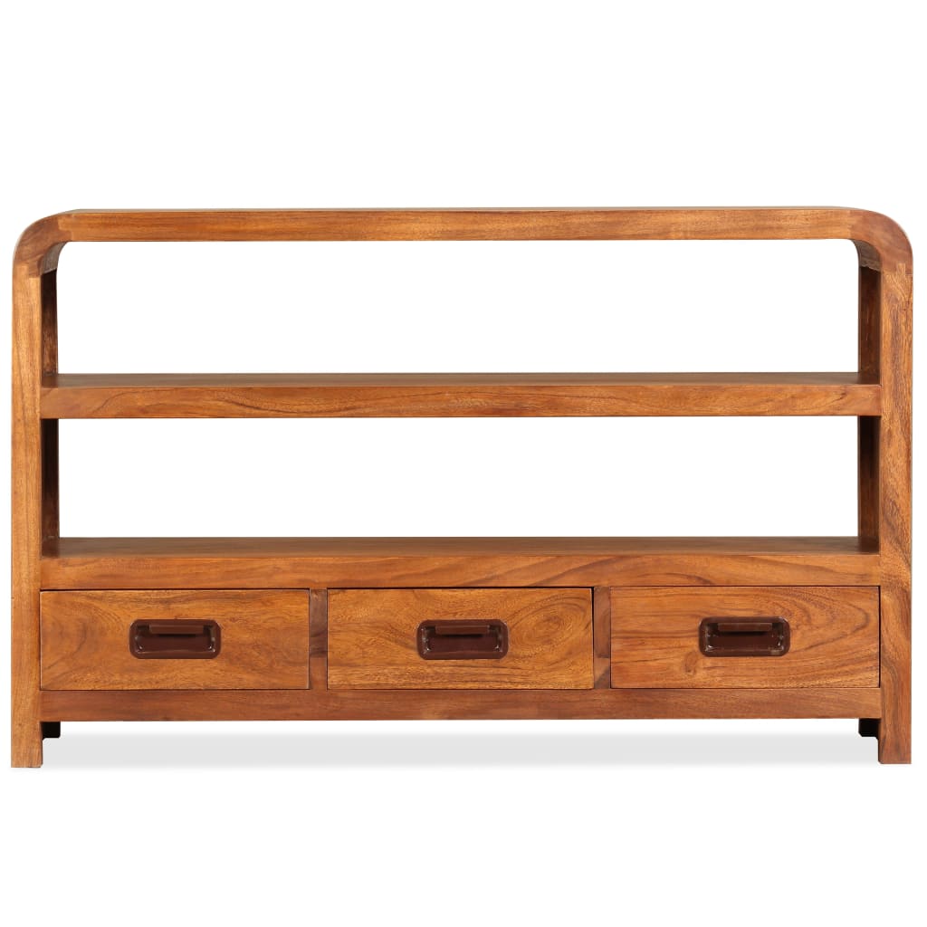 Meuble TV Bois Brut en Acacia Massif - 90 cm-Mon Meuble TV-7